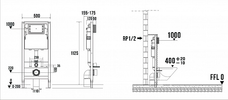 Сенсорная система инсталляции для подвесного унитаза 500х1125 (3 в 1) Terminus Кемерово - фото 9 Сенсорная система инсталляции для подвесного унитаза 500х1125 (3 в 1) Terminus Кемерово - фото 9