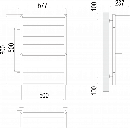 Аврора с 2-мя/п П8 500х800 бп500 слева Полотенцесушитель TERMINUS Кемерово - фото 3 Аврора с 2-мя/п П8 500х800 бп500 слева Полотенцесушитель TERMINUS Кемерово - фото 3
