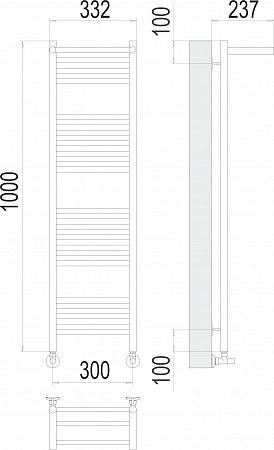 Аврора с/п П20 300х1000 Полотенцесушитель  TERMINUS Кемерово - фото 3