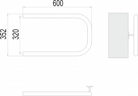 П-обр AISI 32х2 320х600 Полотенцесушитель  TERMINUS Кемерово - фото 3