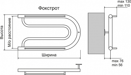 Фокстрот AISI 32х2 320х700 Полотенцесушитель  TERMINUS Кемерово - фото 3