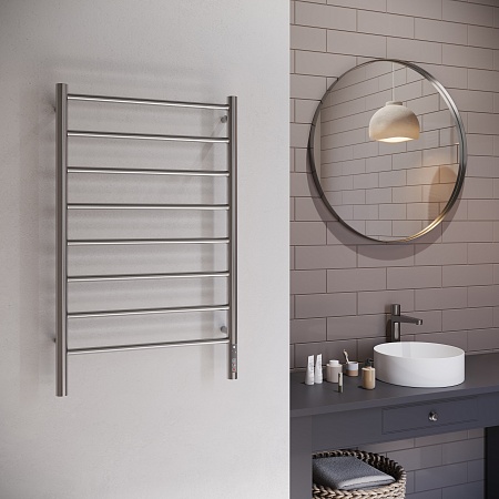 Аврора П8 500х850 Электро Полотенцесушитель TERMINUS Оружейная сталь Кемерово - фото 3