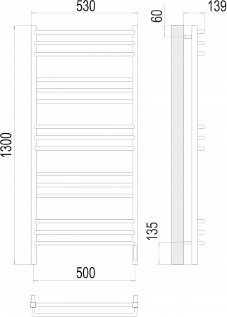 Соренто П15 500х1300 электро (sensor quick touch) Полотенцесушитель  TERMINUS Кемерово - фото 3