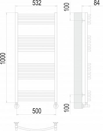 Классик П20 500х1000 Полотенцесушитель  TERMINUS Кемерово - фото 3