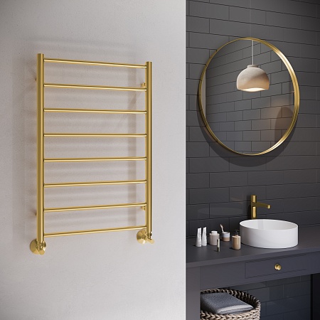 Аврора П8 500х800 Полотенцесушитель TERMINUS Брашированное золото Кемерово - фото 3 Аврора П8 500х800 Полотенцесушитель TERMINUS Брашированное золото Кемерово - фото 3