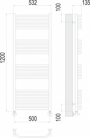 Виктория П22 500х1200 Полотенцесушитель  TERMINUS Кемерово - фото 3