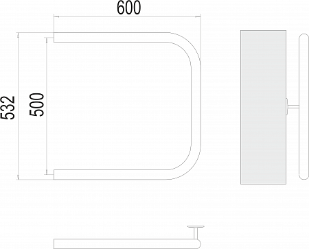 П-обр AISI 32х2 500х600 Полотенцесушитель  TERMINUS Кемерово - фото 3