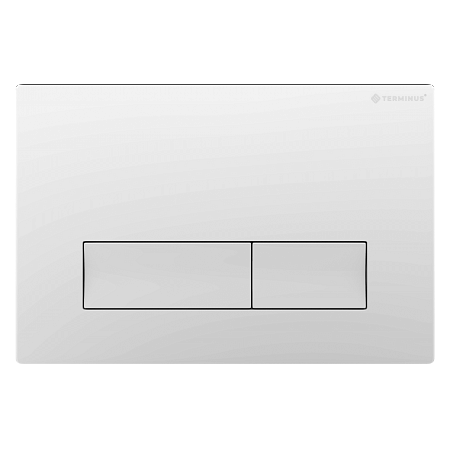 Клавиша смыва для инсталляции Terminus Classic кнопка прямоугольник цвет белый Кемерово - фото 1