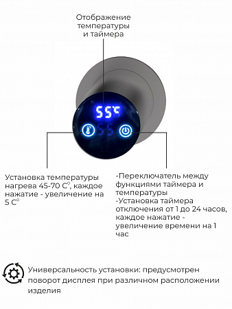 Рондо П2 350х760 электро Полотенцесушитель TERMINUS Оружейная сталь Кемерово - фото 5 Рондо П2 350х760 электро Полотенцесушитель TERMINUS Оружейная сталь Кемерово - фото 5